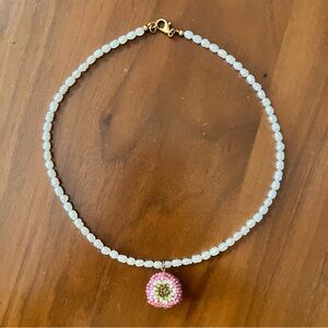 DreamSong beaded guava freshwater pearl necklace